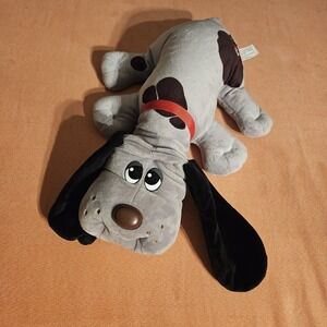 2019 Plush Puppy‎ Dog Pound Pal Heart Spots Gray Red Collar 80s Collection Large